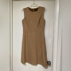 Jcrew A line Wool dress in tan color